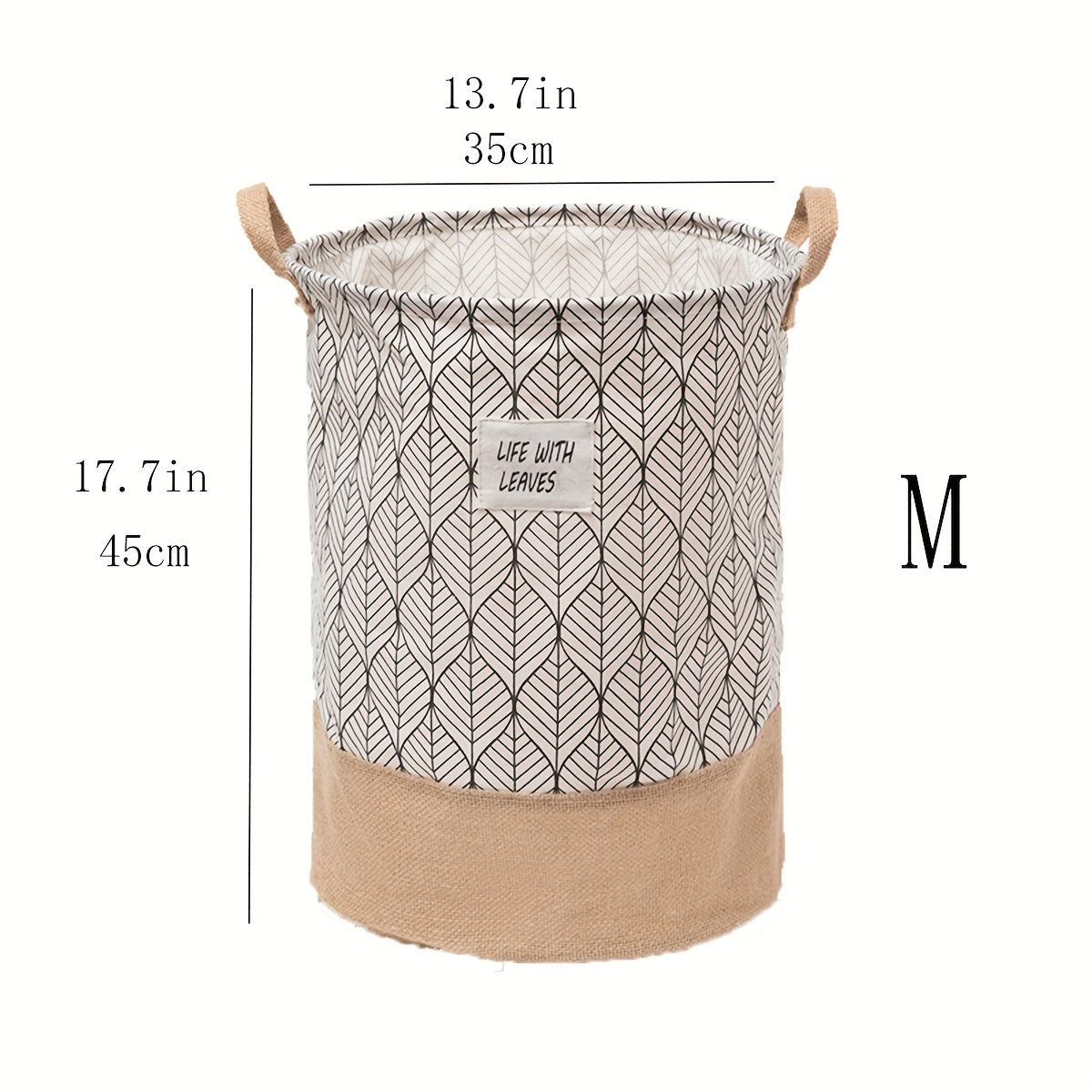 Foldable Linen Storage Basket for Kids Clothes Toys Circular Organizer with Compartments