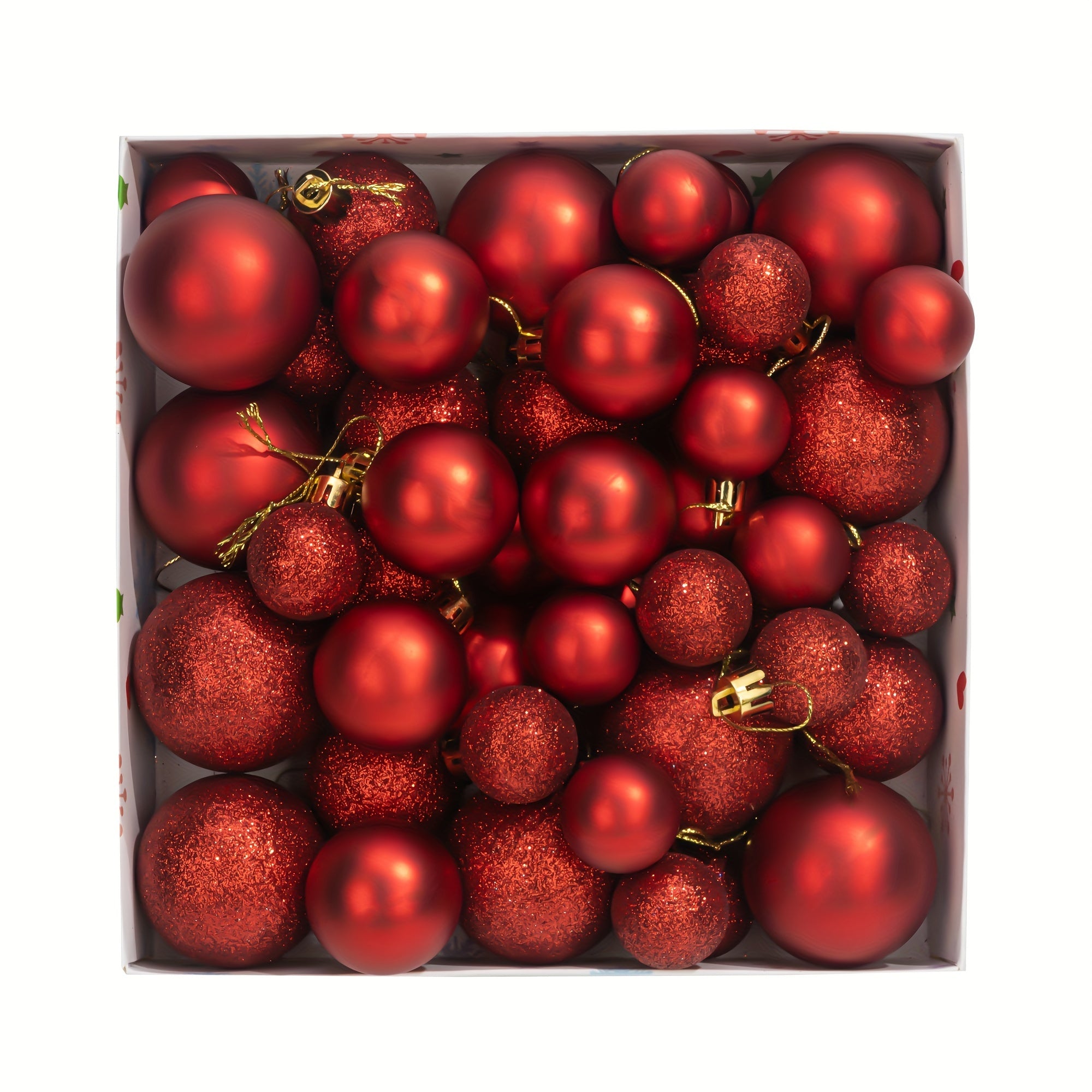 Juego de 44 adornos navideños para decoraciones y fiestas temáticas de plástico