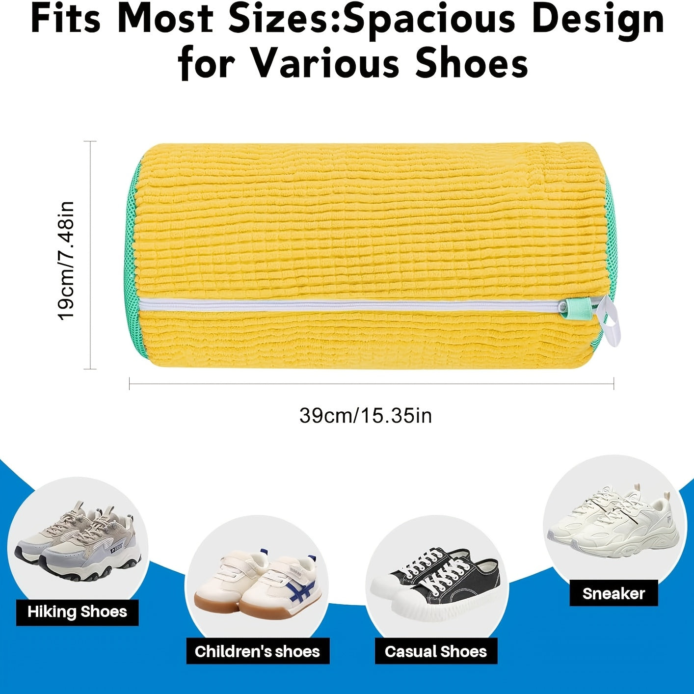 2-комплект многоразовых сумок из полиэстера для стирки обуви для кроссовок и спортивной обуви