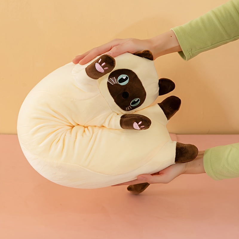 Cuddly Long Cat Plush Toy Pillow Cushion Soft Toy for Kids and Adults