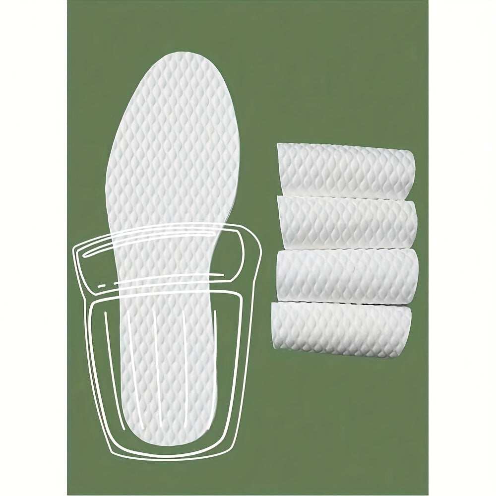 Unisex Breathable Disposable Insoles Sweat-Absorbent Foot Inserts for Hiking Jogging White EUR35-45