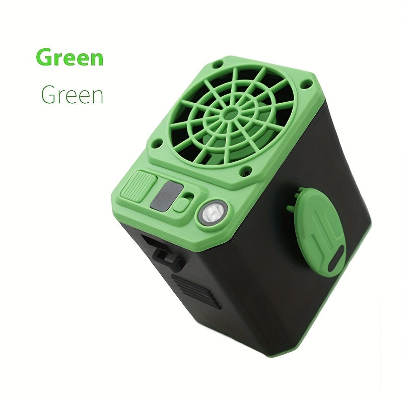 LED chiroq, quvvat banki va 3 tezlikli portativ shamol bilan qo'lsiz qayta zaryadlanadigan bel soati. Kamping, yurish va favqulodda vaziyatlar kabi tashqi faoliyatlar uchun ideal. Clip-on dizayni bilan