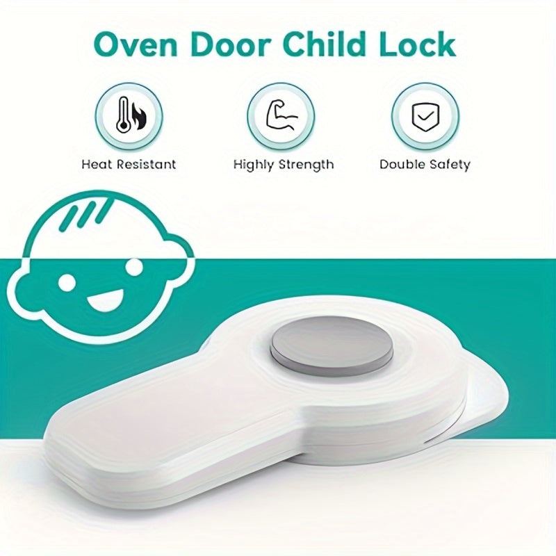 Child Safety Oven Lock Heat-Resistant Durable Kitchen Door Lock White