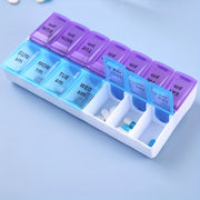 Large Capacity 7-Day Pill Organizer with Double-Row Design Portable Medicine Box
