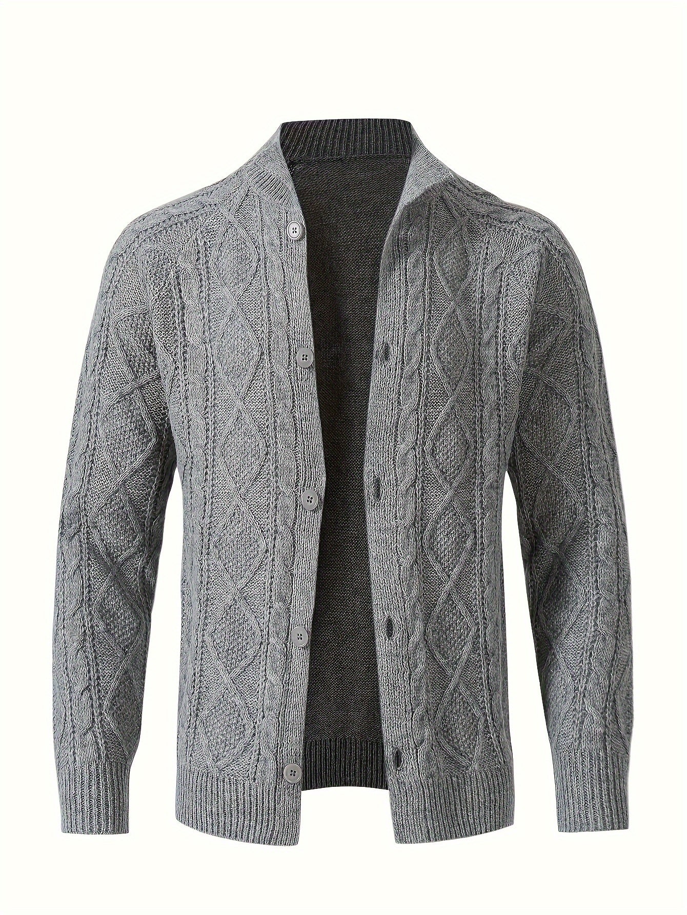 Erkaklar uchun plussiz viscose kardigan, to'g'ri bo'yinli, qattiq rangda, kuz/qish mavsumi uchun o'rtacha cho'ziladigan mato. 100% viscose uzun qo'lqonli sviter jakketi.