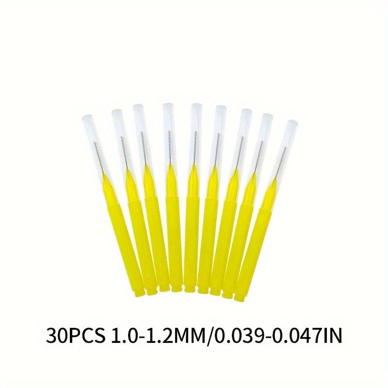 Interdental Brush I-Shaped Straight Bracket 30Pcs Pack Tooth Cleaner