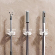 Organizador de mopa de pared con 3 o 4 ganchos antideslizantes impermeables para baño, cocina y jardín