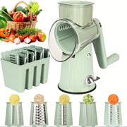 Multi-Functional 5-in-1 Vegetable Slicer with Grater Dicer Shredder and Storage