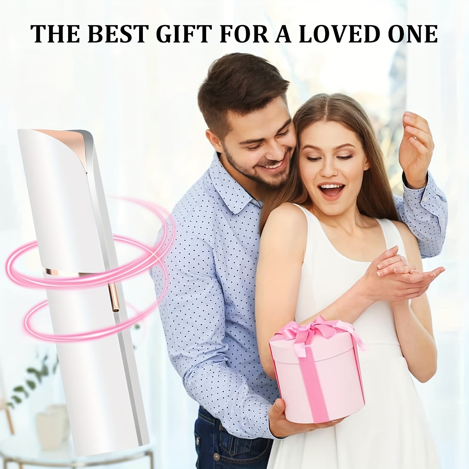 Электрический женский удалитель facial-волос для лица, безболезненный, USB-зарядка, с LED-подсветкой