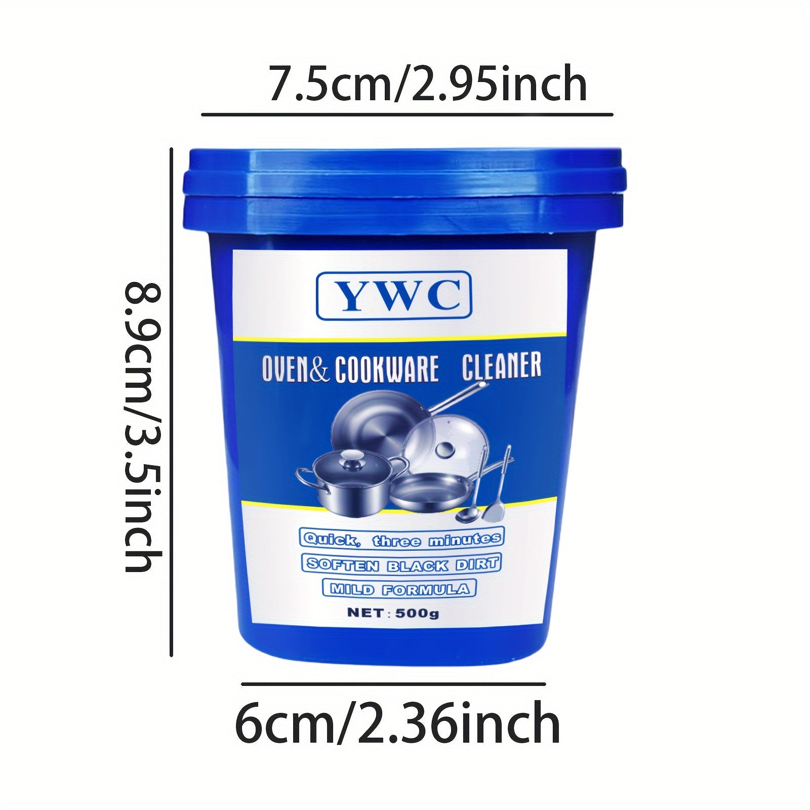 Large Black 500g Metal Polishing Paste for Pots Stoves and Surfaces