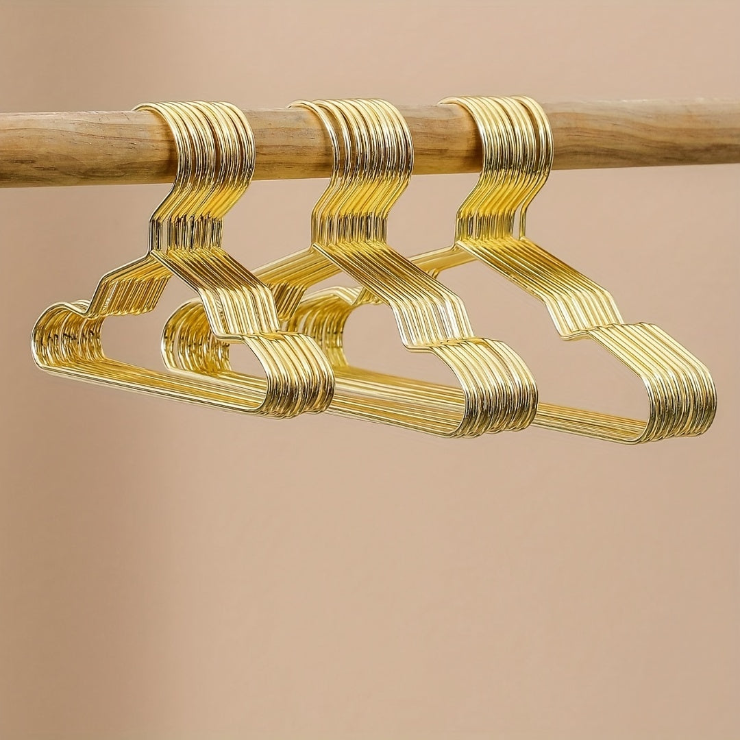 Juego de 10 perchas de metal dorado para ropa de niños para ositos de peluche y muñecas