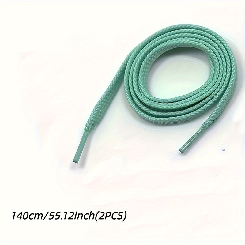 2 пары плоских повседневных спортивных шнурков для кроссовок, белые, 45 дюймов