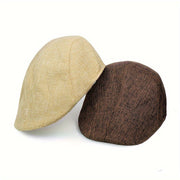 Lightweight Cotton Linen Beret Cap for Adults Stylish Fashion Accessory