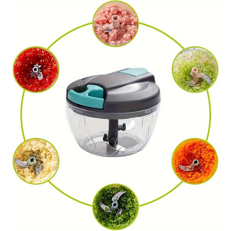 Manual Food Chopper, Multi-Functional Kitchen Appliance for Meat, Vegetables, Garlic