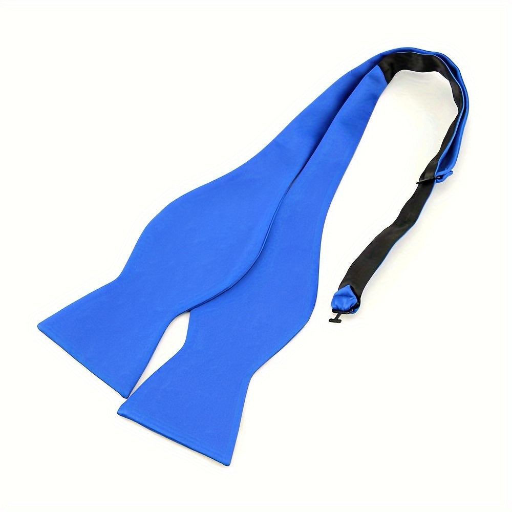 Men's Bow Tie for Weddings and Formal Events Black Satin Adjustable Accessory