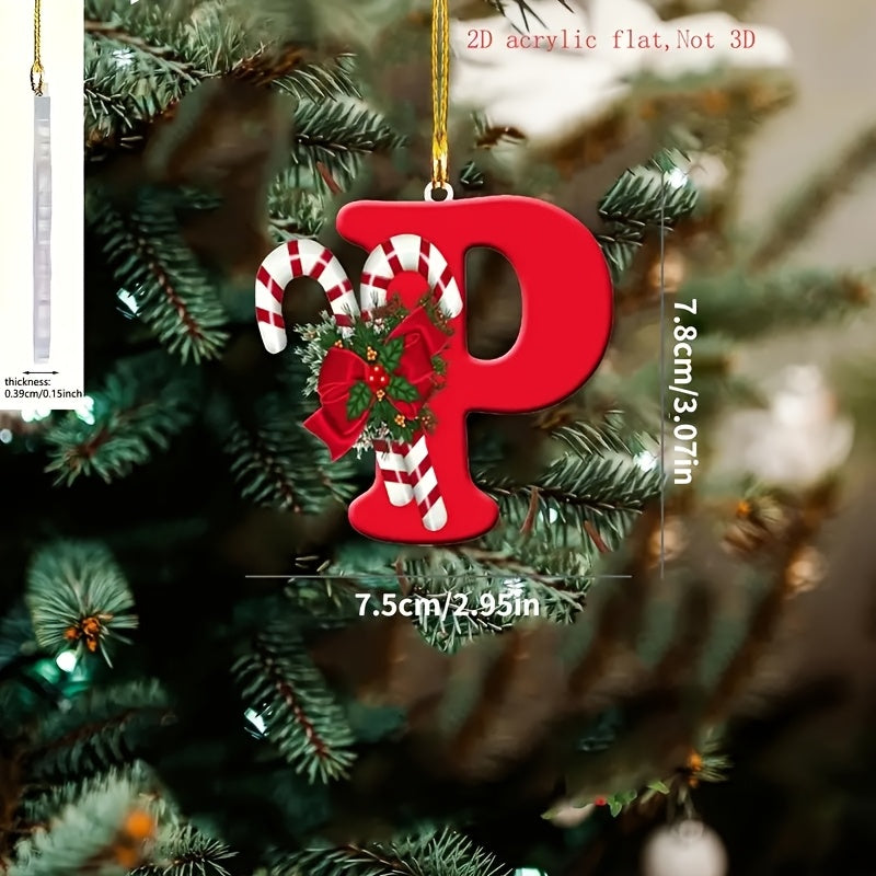 26pcs Acrylic Christmas Tree Ornaments Hanging Pendants for Home and Party Decoration