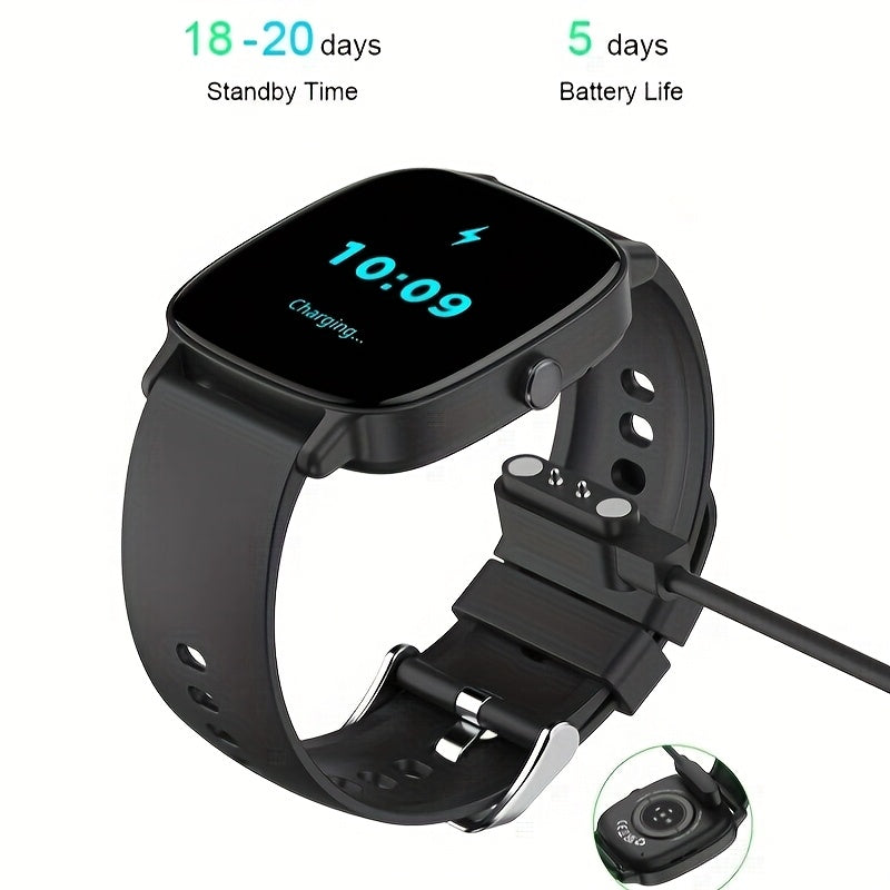 Unisex Smartwatch with 4.7cm TFT Display Fitness Sleep Tracker Sedentary Alert Wireless Calling Multi-Sport Compatibility
