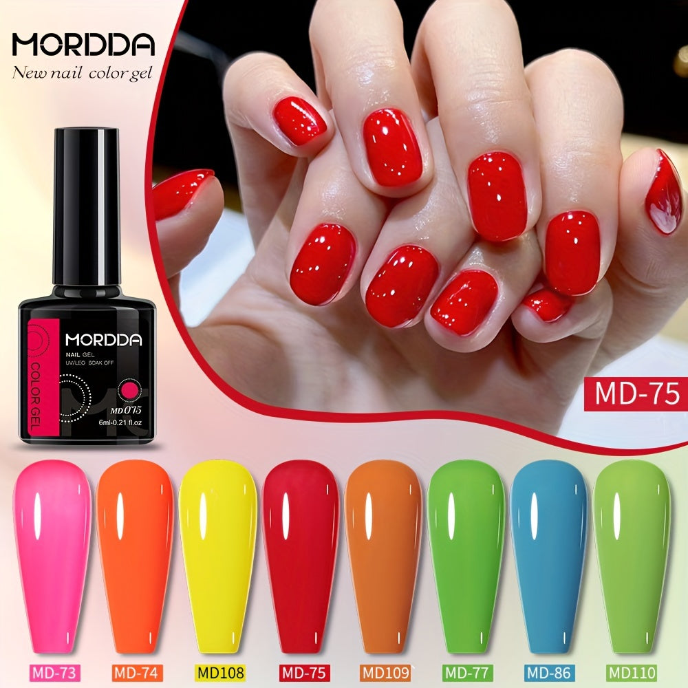 8Pcs Nail Polish Set Color Gel Glitter UV LED Manicure Kit Autumn Winter 2024