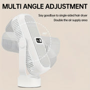 Ultra-Quiet USB Rechargeable Desktop Tower Fan with 5 Speeds and LED Display