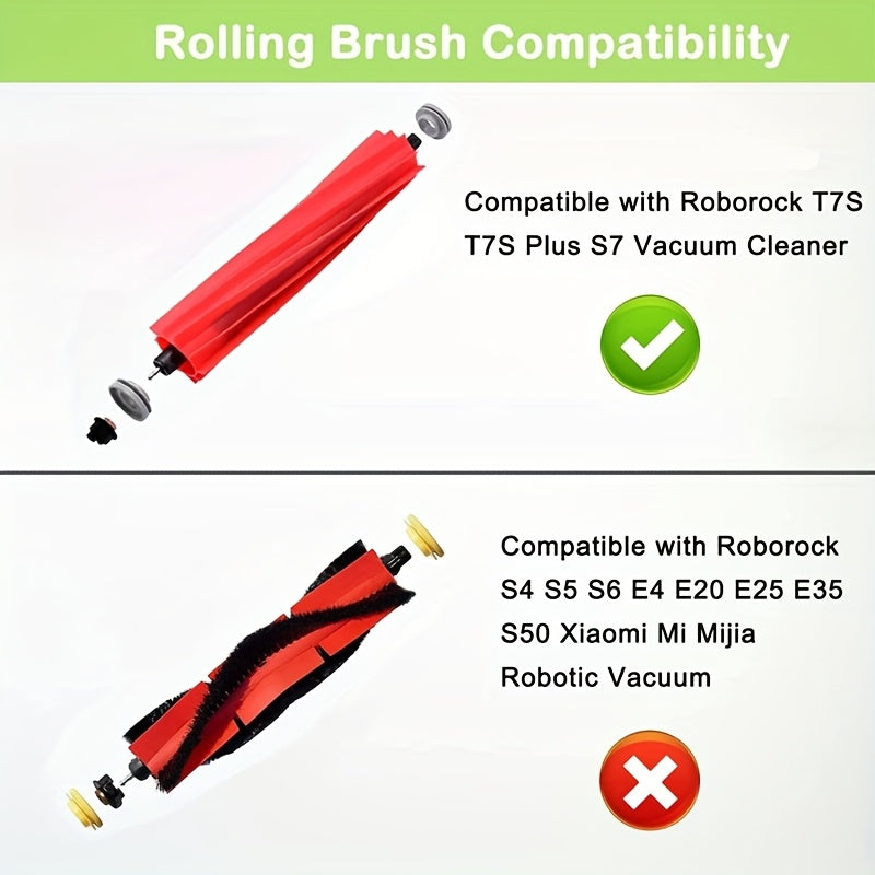 Replacement Main Brushes for Roborock Vacuum Cleaners S7 S7 MaxV Q7 Max Ultra