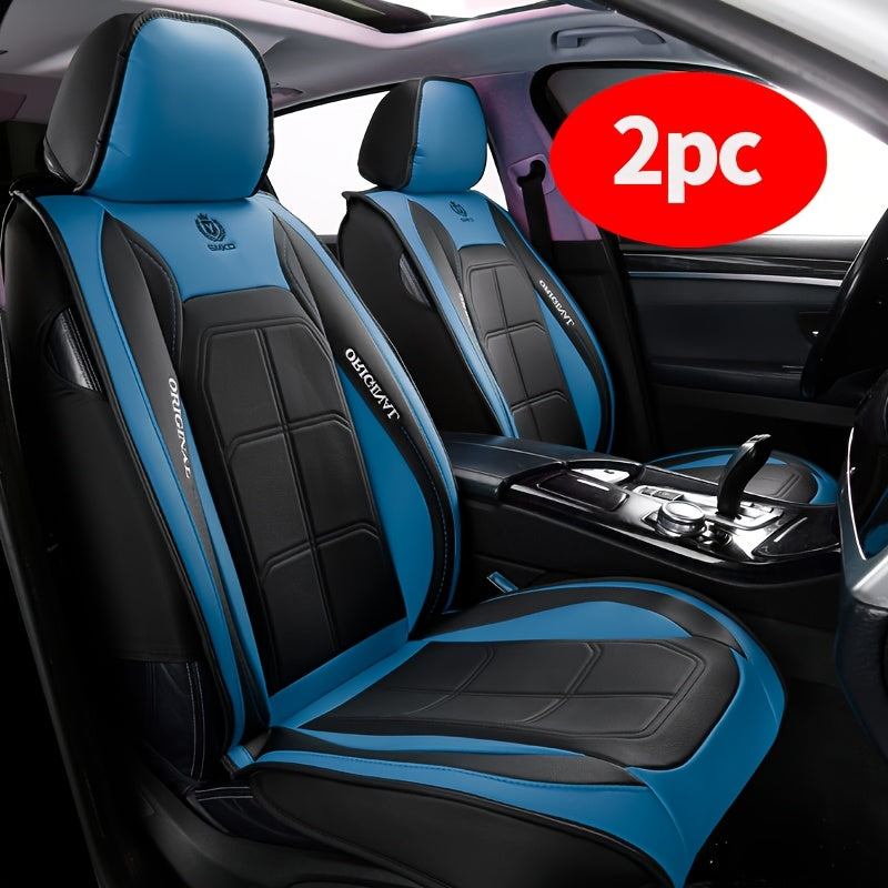 Fundas universales de cuero sintético para asientos de coche para sedán SUV asientos delanteros (paquete de 2)