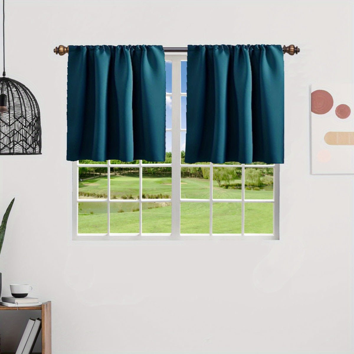 Silvery Rod Curtain for Heat Insulation and Blackout, Room Darkening, 1 Piece