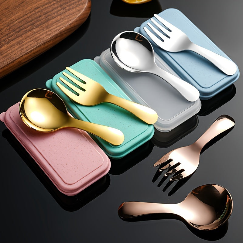 Stainless Steel Cutlery Set 3 Pieces with Box for Travel and Parties