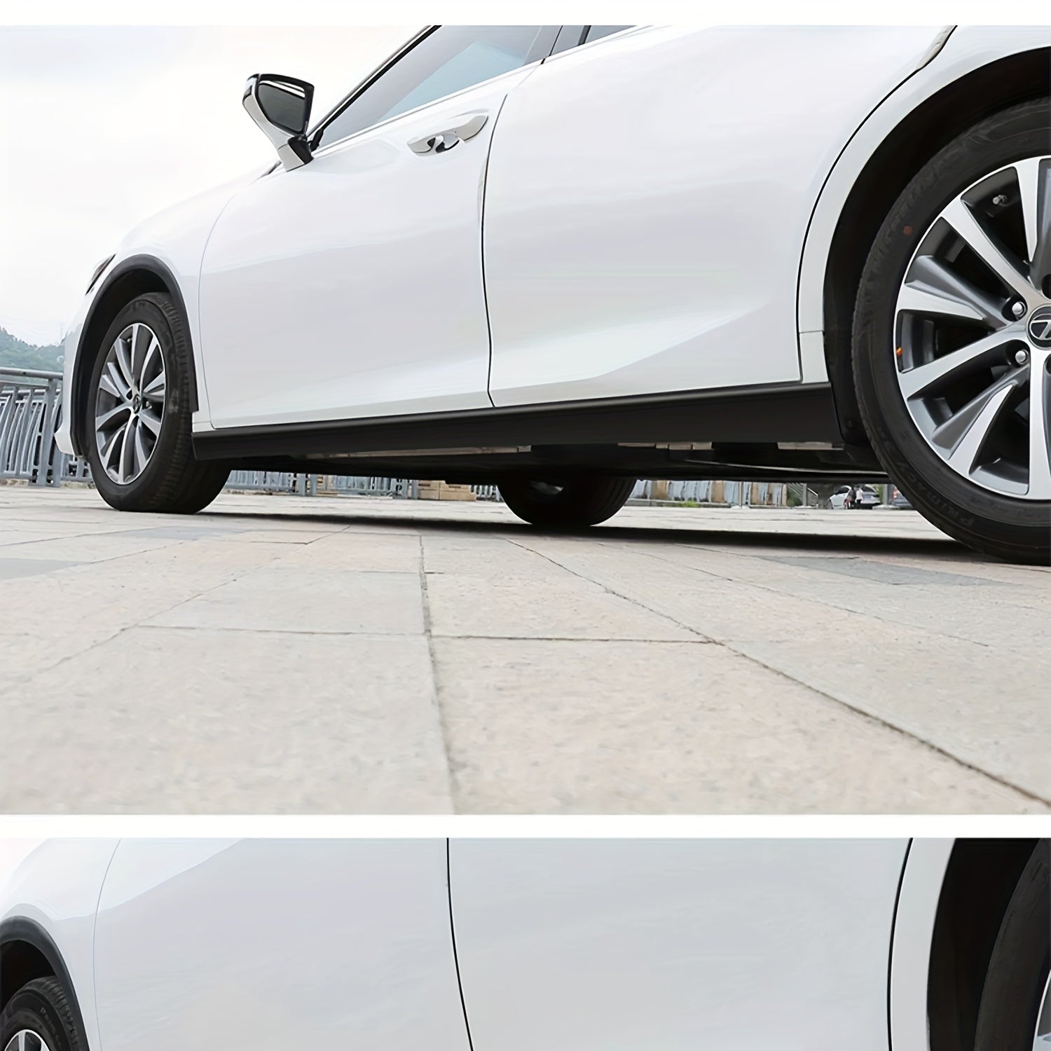 Universal Rubber Anti-Scratch Side Skirt Edge Guards for Car Bumper Protection