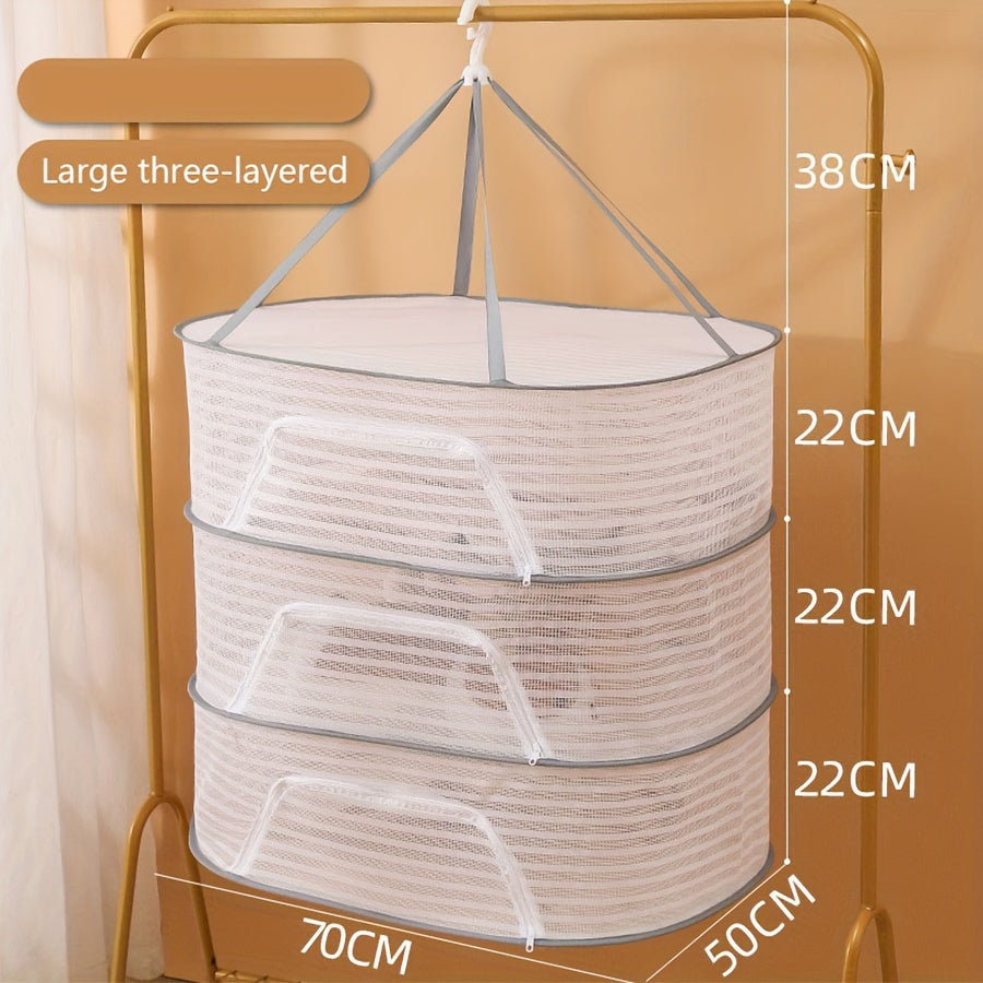 Складная сетчатая сушилка для рыбы, овощей, фруктов, одежды, компактная, устойчивая к насекомым