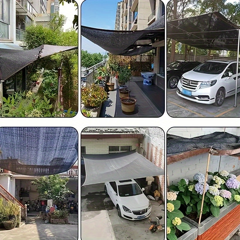 Black Breathable Sun Shade Net for Outdoor Privacy and Gardening Multiple Sizes