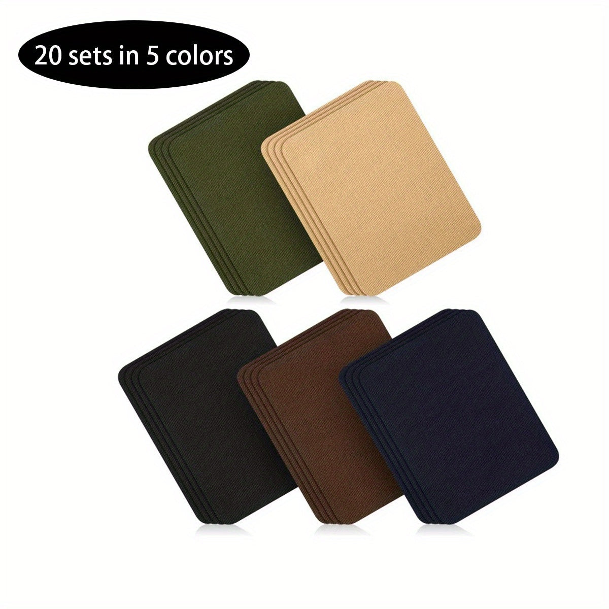 Denim Repair Patches Rectangle Iron-On for Jeans Clothing Jackets Backpacks Hats