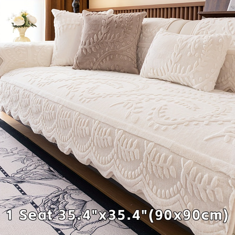 Пуховое покрытие для дивана с леопардовым принтом, сделанное из толстого искусственного меха, подходит для домашних животных, не скользит, подходит для различных размеров диванов. Идеально для декора гостиной, спальни или офиса.