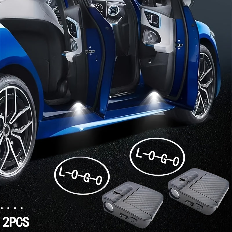Universal LED Car Door Welcome Lights with Logo Projection Blue White