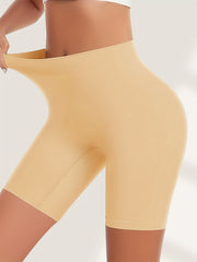 Шорты для женщин с высокой талией, моделирующие, из нейлона и спандекса, для похудения и подъема ягодиц, черные