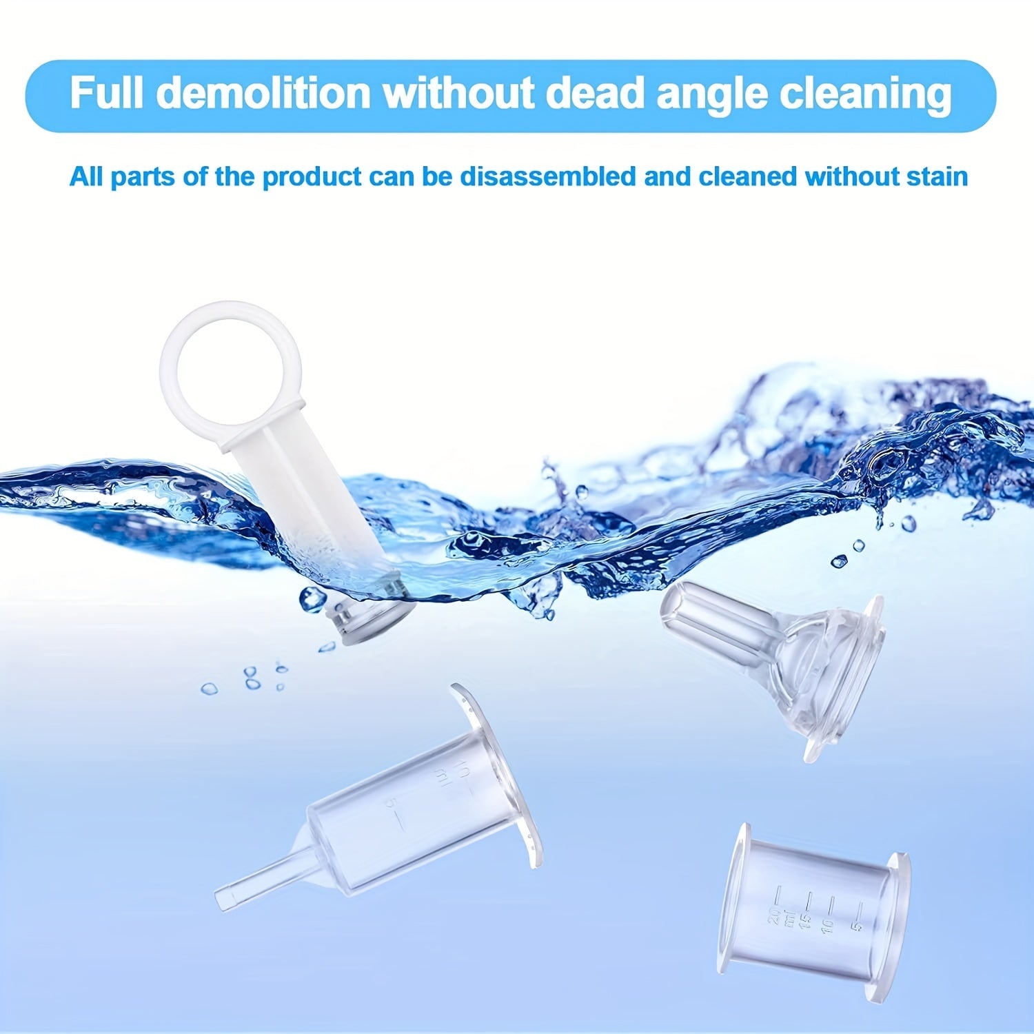 Baby Silicone Oral Syringe BPA Free Medicine Dropper for Infants and Toddlers