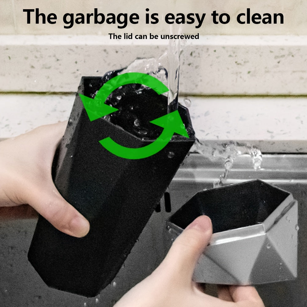 Car Interior Storage Trash Bin Black Compact Car Trash Can Organizer