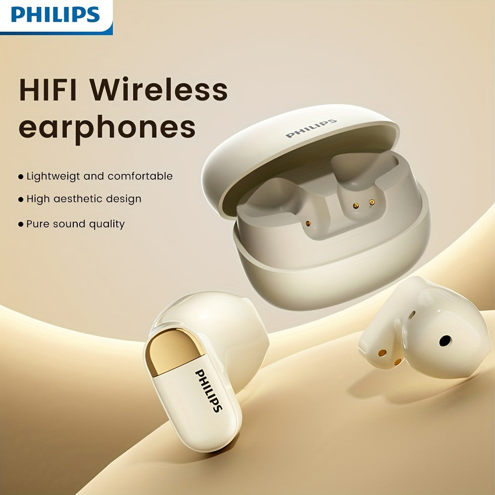 Philips BT5.4 HiFi simsiz quloqchinlar, teginish nazorati, shovqinni bekor qiluvchi ovozli qo'ng'iroq va tez Type-C zaryadlash qutisi bilan. 18 soatlik batareya muddati, iPhone va Android bilan mos keladi. O'yin uchun quloq ichiga joylashadigan.