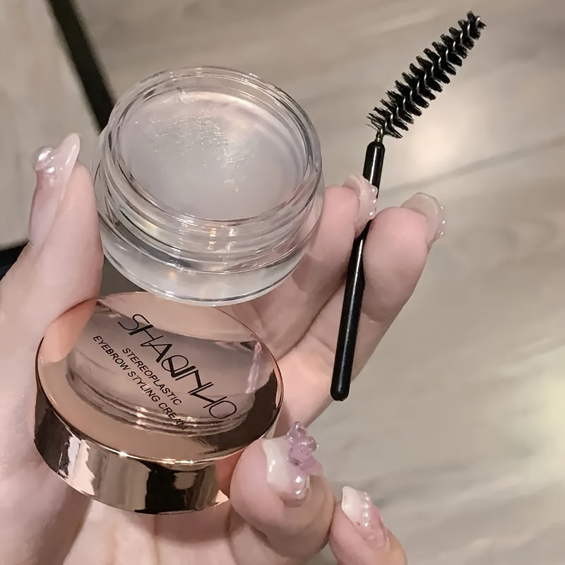 Waterproof Quick-Dry Eyebrow Gel with Brush for Natural Long-Lasting Styling