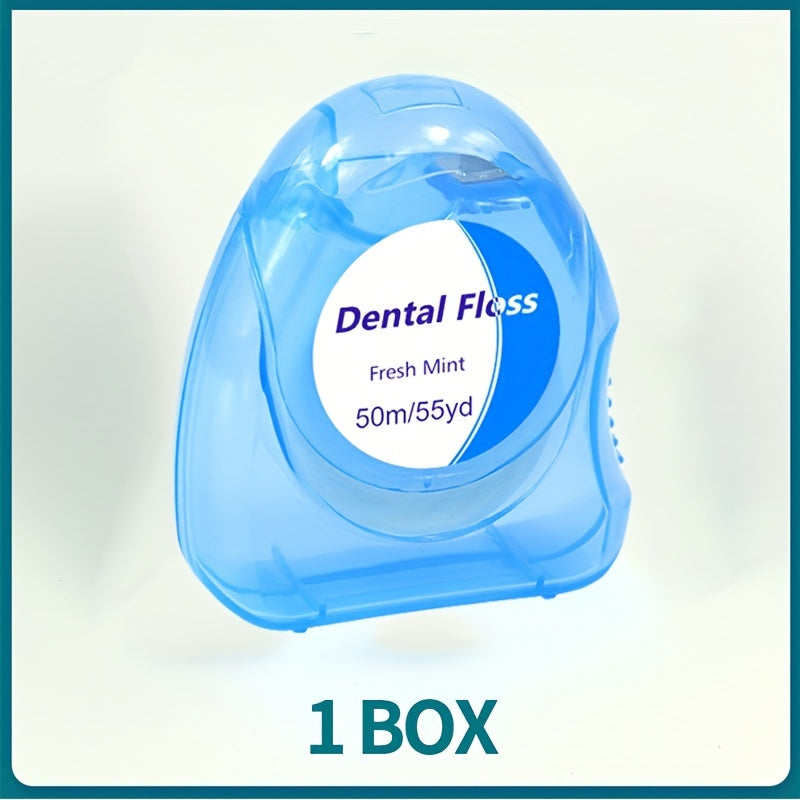 50 Count Fresh Mint Dental Floss Tape Polyethylene Fine Line Cavity Cleaning