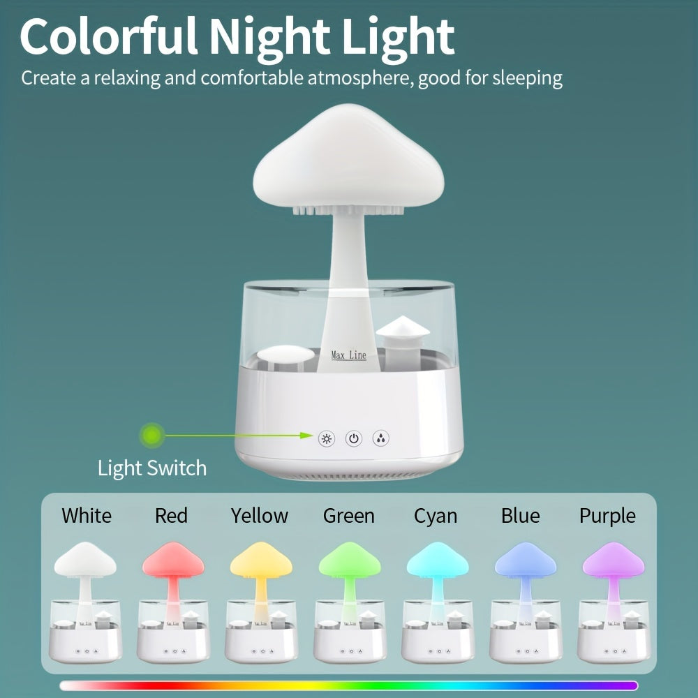 Humidificador para niños con sonido de nube, ruido blanco y luz nocturna