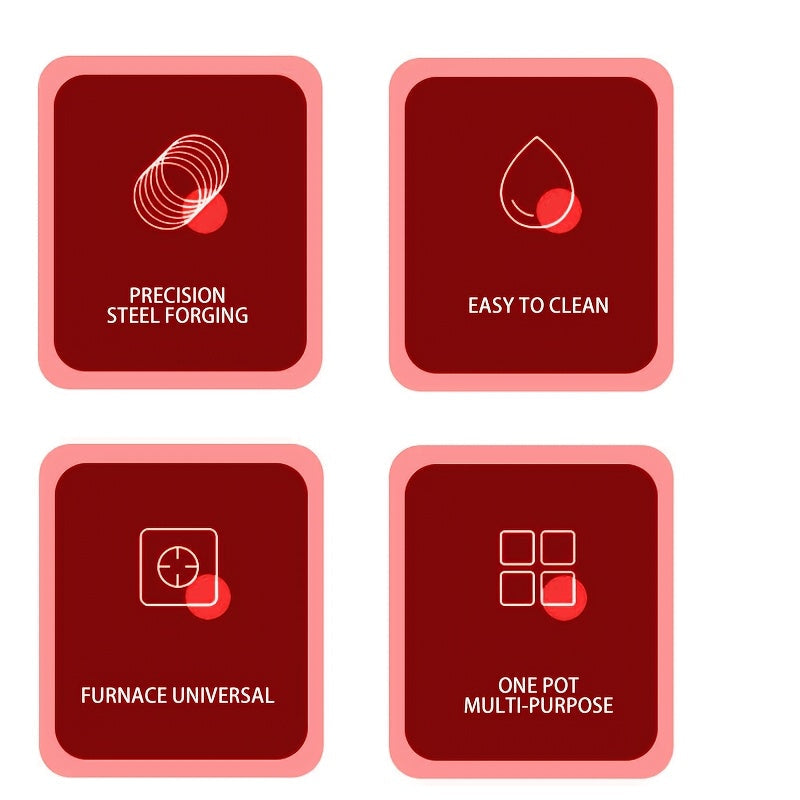 Оранжевый 12-частей набор кухонной посуды из нержавеющей стали для домашнего использования - включает кастрюлю для супа, сковороду, молочную кастрюлю и многое другое для универсальной готовки