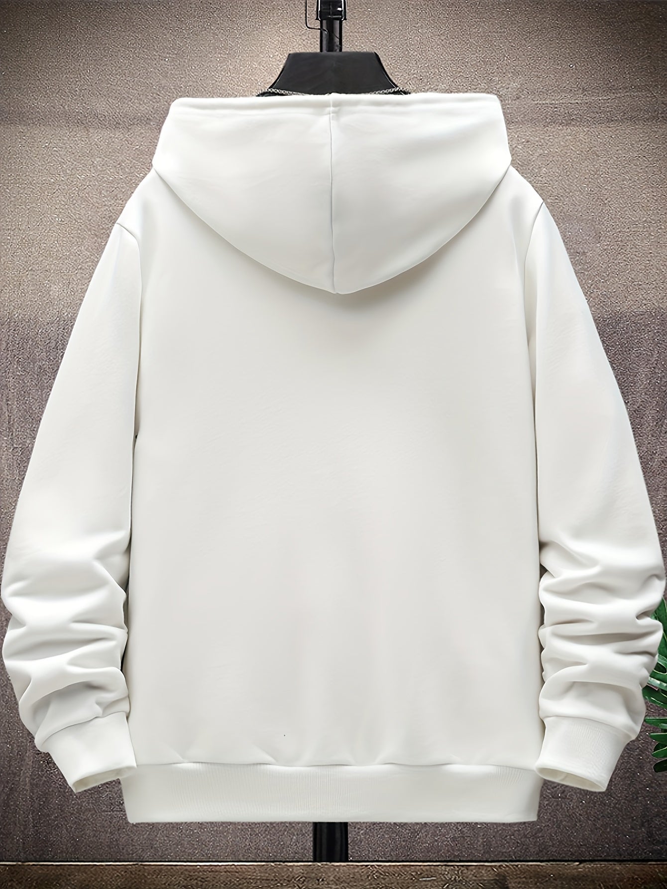 Men's Casual Color Block Polyester Hooded Suit Set with Long Sleeves