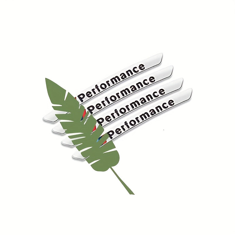 4 Piezas de calcomanías para el centro de la rueda del coche de aluminio, emblemas de llanta plateados