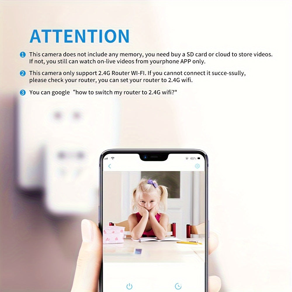 Wireless Home Security Camera with Night Vision and Remote Viewing