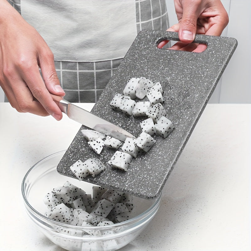 Set of 3 Marble Pattern Cutting Boards Food-Safe Polystyrene for Fruits Vegetables