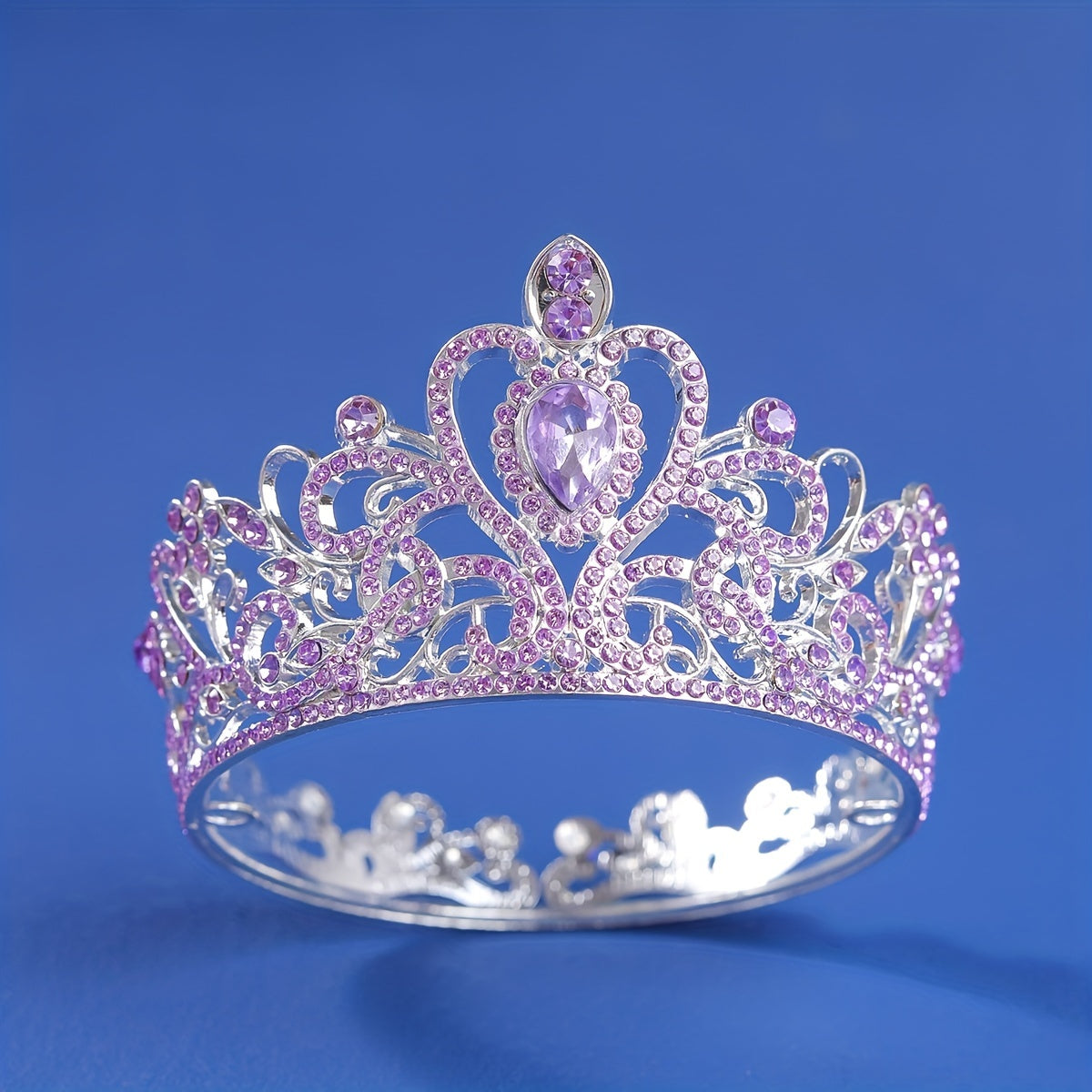 Gold and Silver Wedding Tiara Crystal Rhinestone Crown for Cake Topper Small Round Birthday Crown