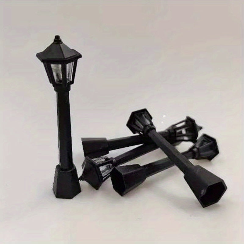 5 piezas de decoraciones de luces de Navidad para calle con micro paisaje de lámpara de aceite retro y luces de modelo