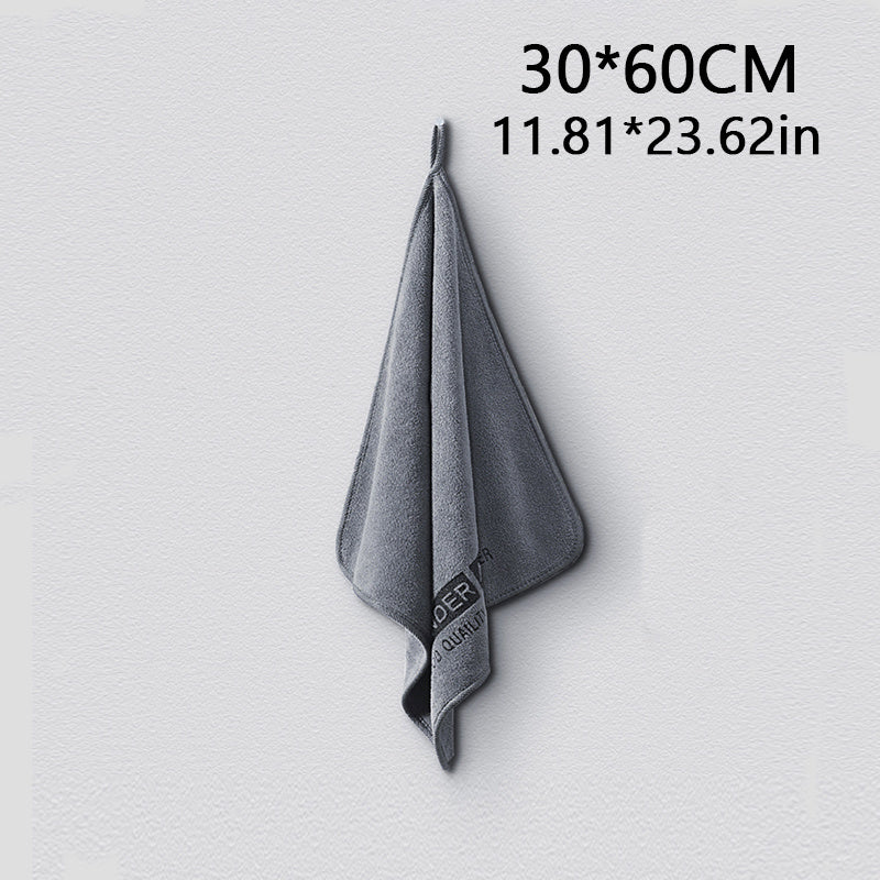 Микрофибровое автомобильное полотенце двухстороннее, впитывающее воду, износостойкая моющая ткань