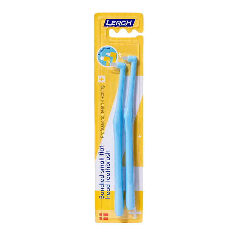 2-Pack Microfiber Bristle Toothbrushes for Braces and Gap Cleaning