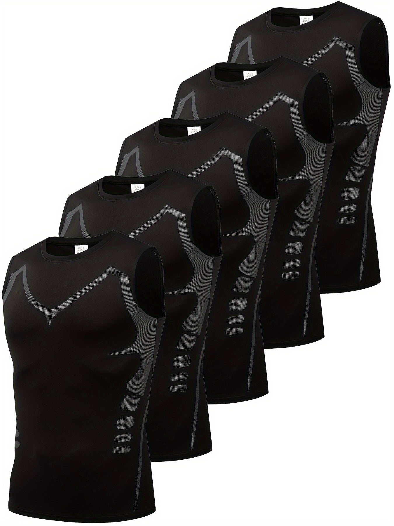 Camiseta sin mangas para deportes de hombre, transpirable, de secado rápido y que absorbe el sudor, chaleco de fitness